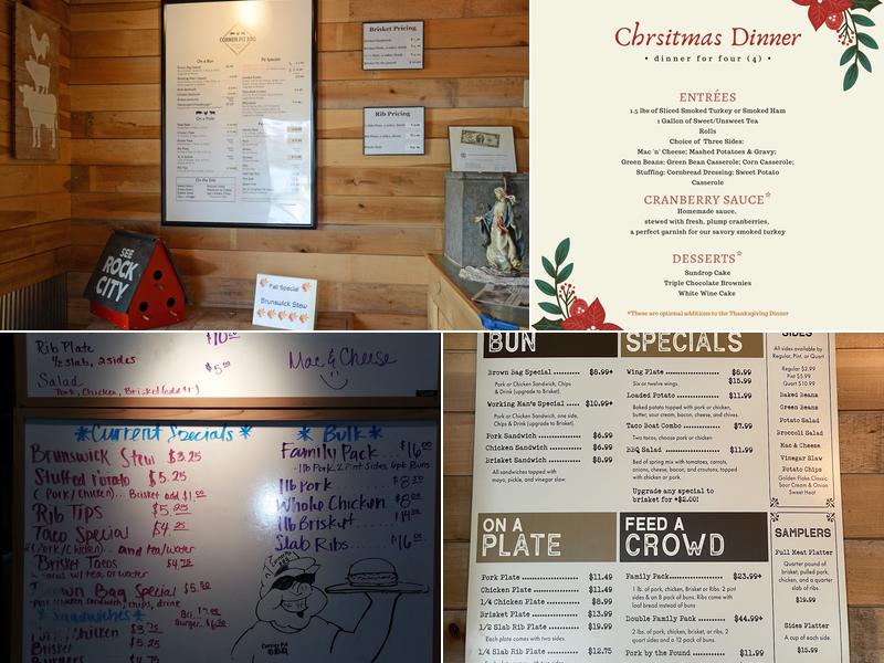 Corner Pit BBQ Menu