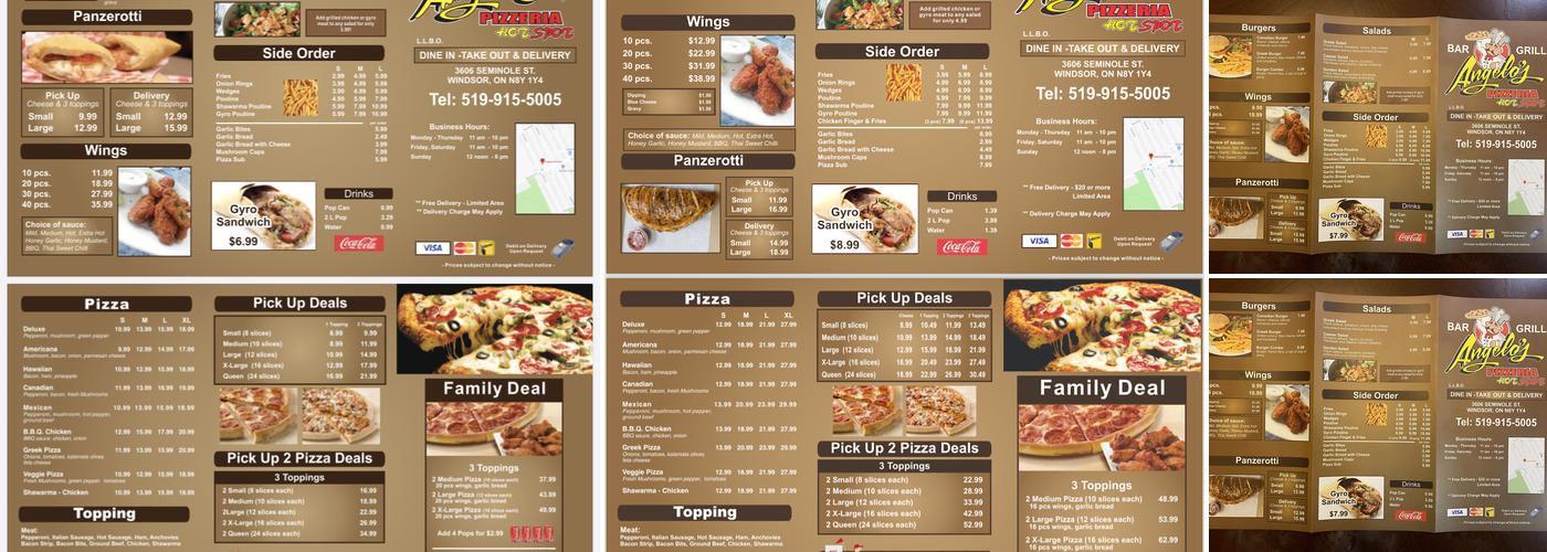 Angelo's Pizzeria Bar & Grill Menu