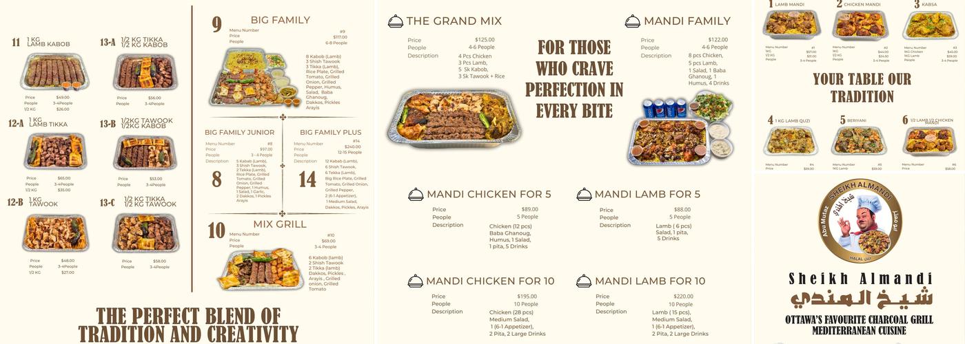Sheikh Almandi Menu