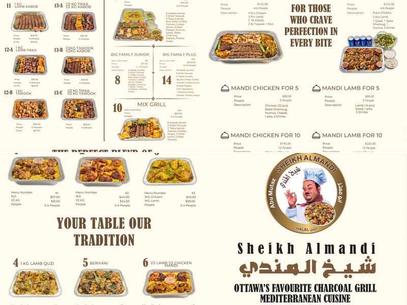 Sheikh Almandi Menu
