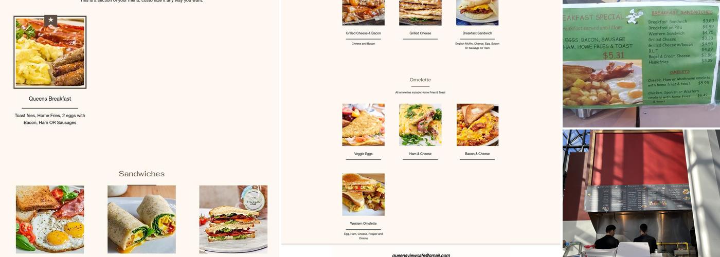 Queensview Café Menu