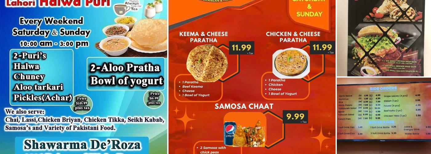 Shawarma De Roza Menu