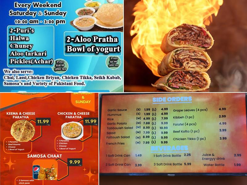 Shawarma De Roza Menu