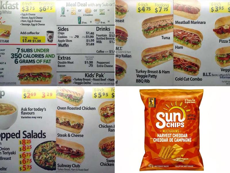 Subway Menu