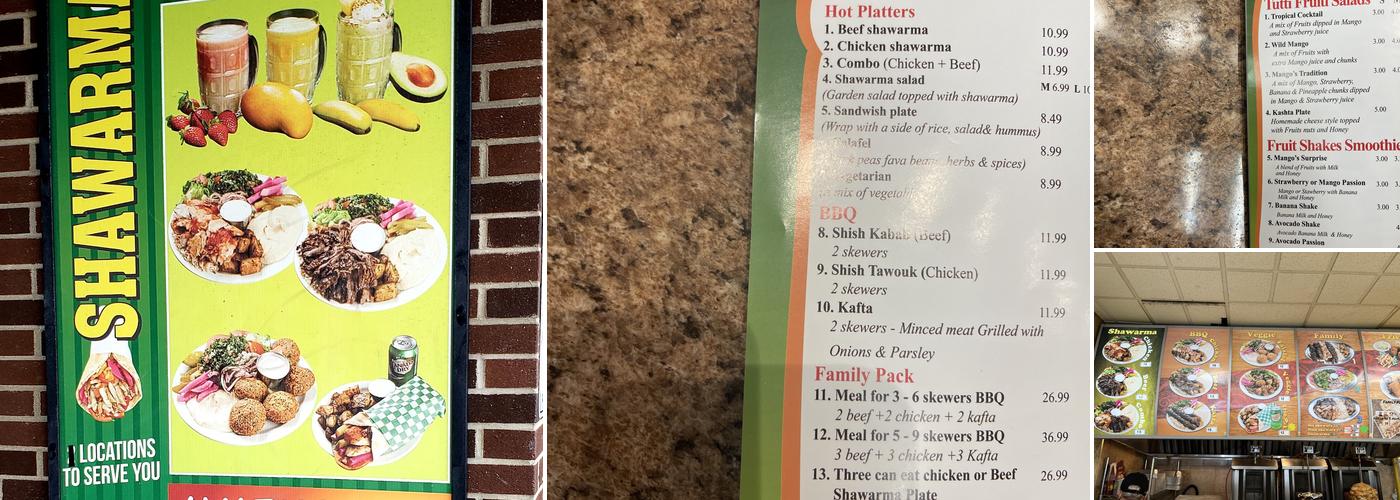 Shawarma Mango's - Alta Vista Menu