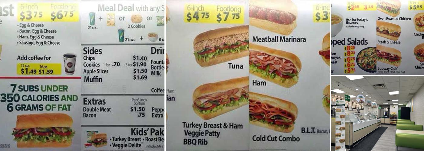 Subway Menu