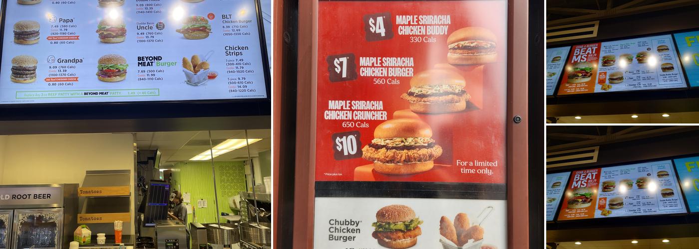 A&W Canada Menu