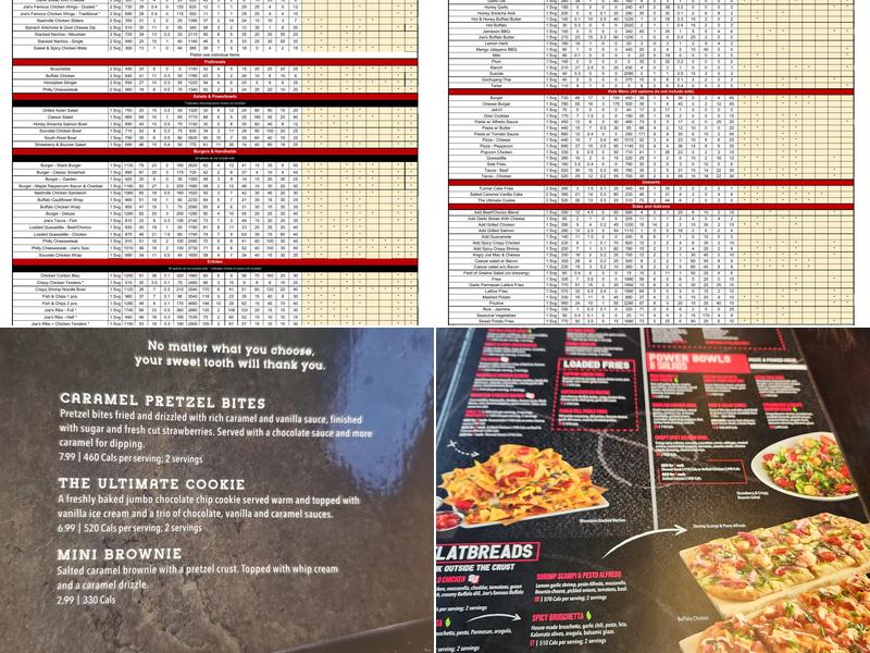 Shoeless Joe's Sports Grill Menu