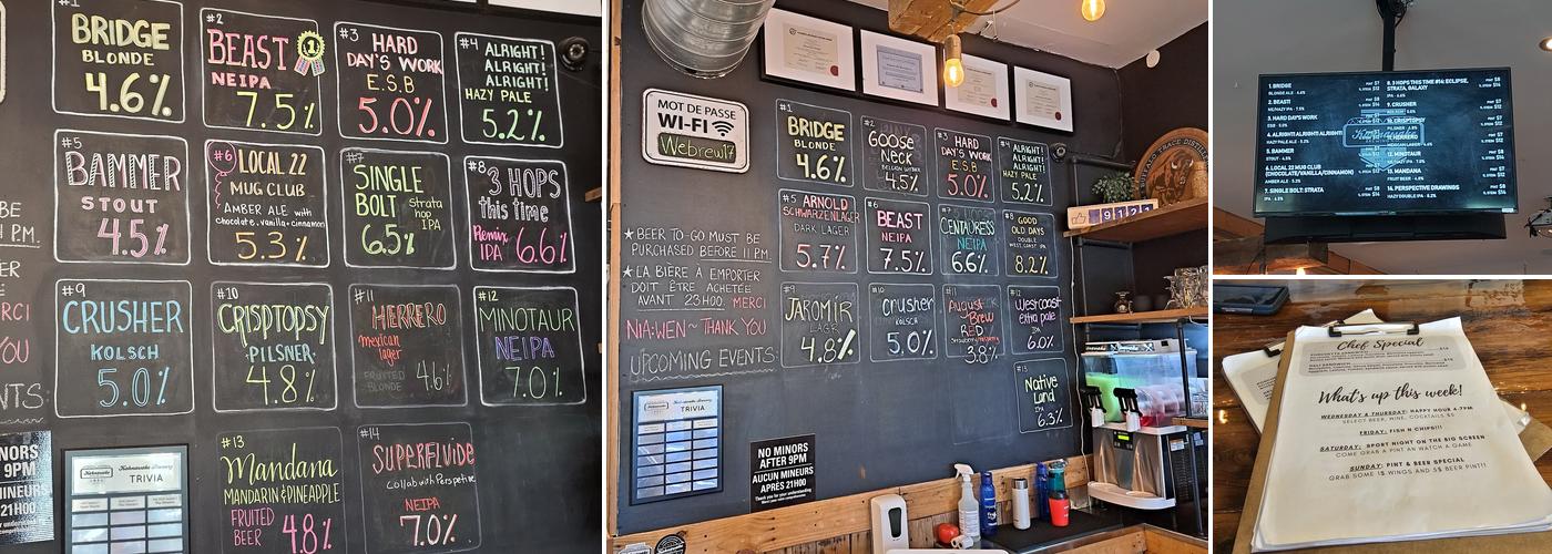 Microbrasserie Kahnawake Brewing Company Menu