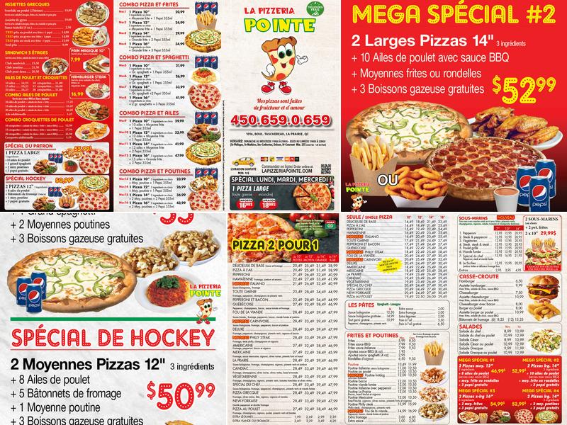 La Pizzeria Pointe Menu