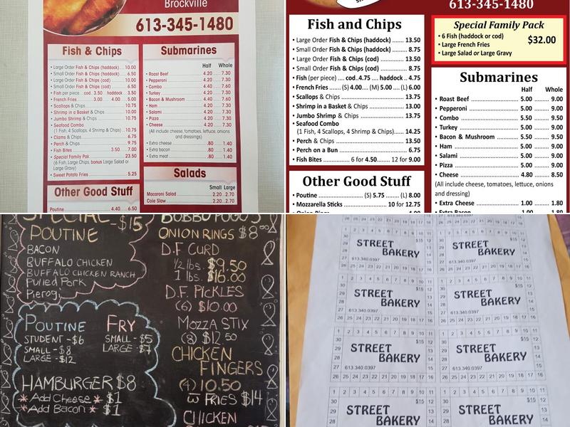 Steve's Fish & Chips Menu