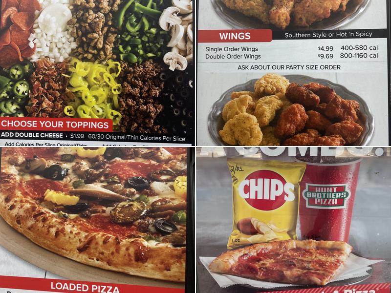 Hunt Brothers Pizza Menu