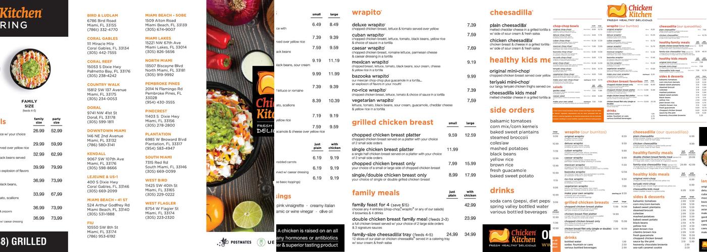 Chicken Kitchen Menu