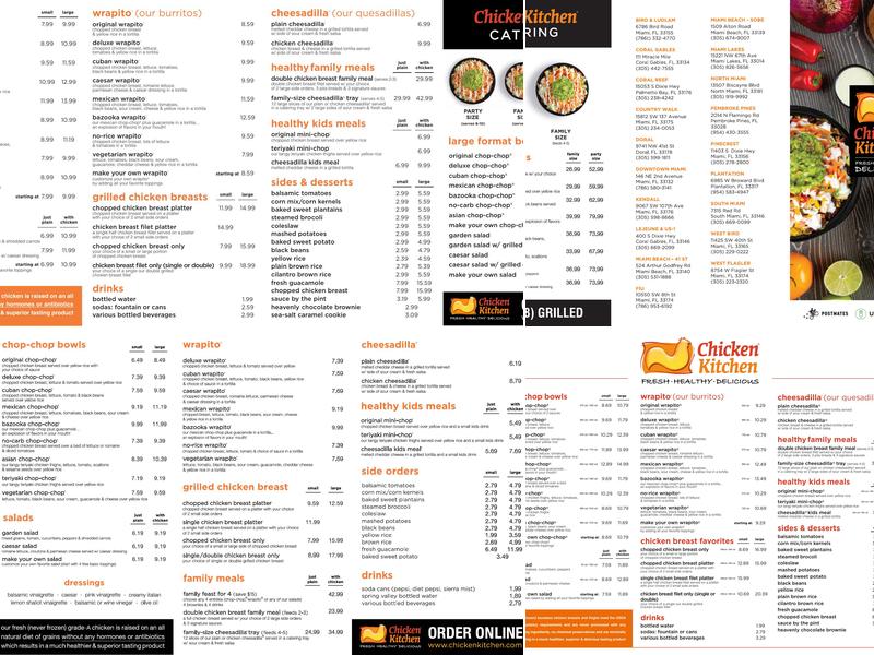 Chicken Kitchen Menu