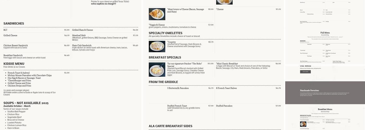 Main Street Grill Menu