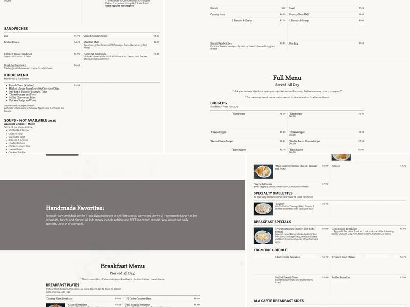 Main Street Grill Menu