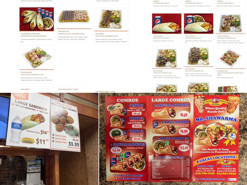 Mr Shawarma Menu
