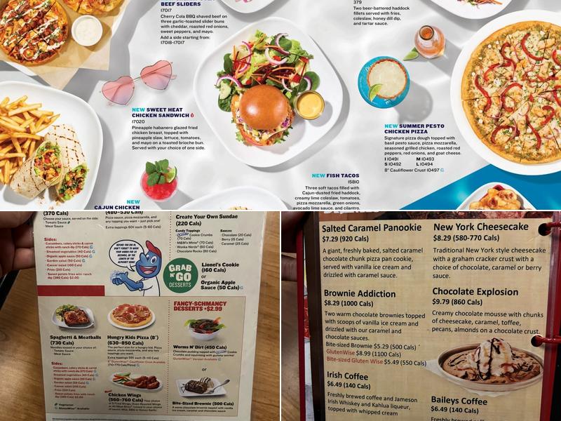 Boston Pizza Menu