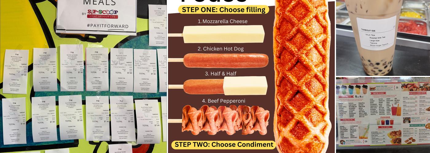 Sip & Scoop Canada Menu
