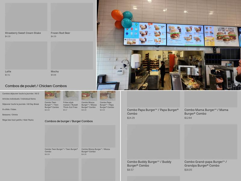 A&W Canada Menu