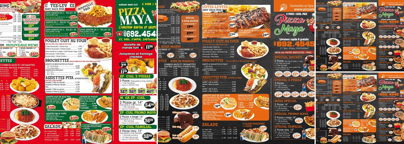 Pizza Maya Chateauguay Menu