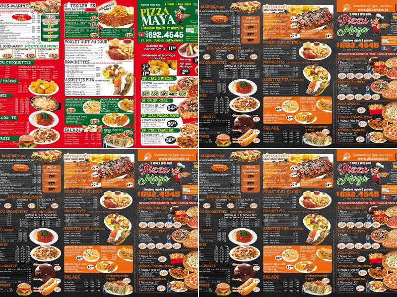 Pizza Maya Chateauguay Menu