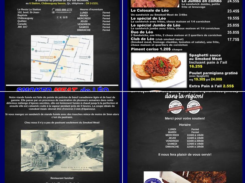 Resto La Station Restaurant Menu