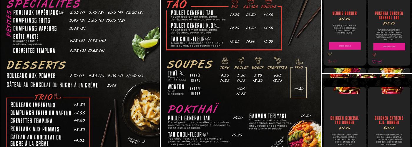 Thaïzone Menu