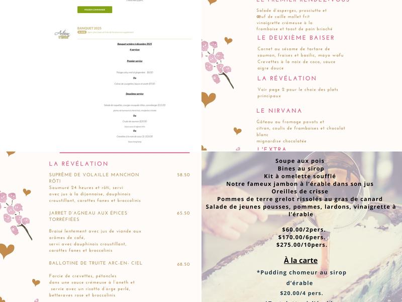 Artoun Traiteur Menu