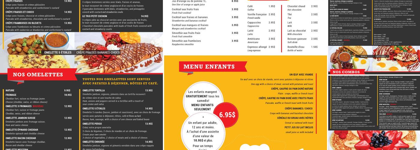 Eggsoleil Menu