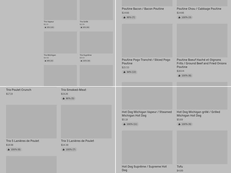 Restaurants Lafleur Menu