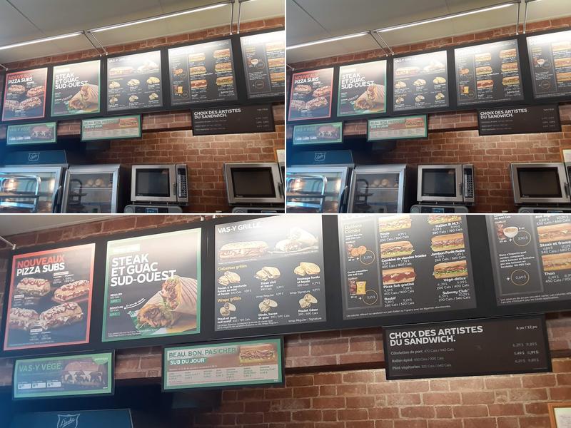 Subway Menu
