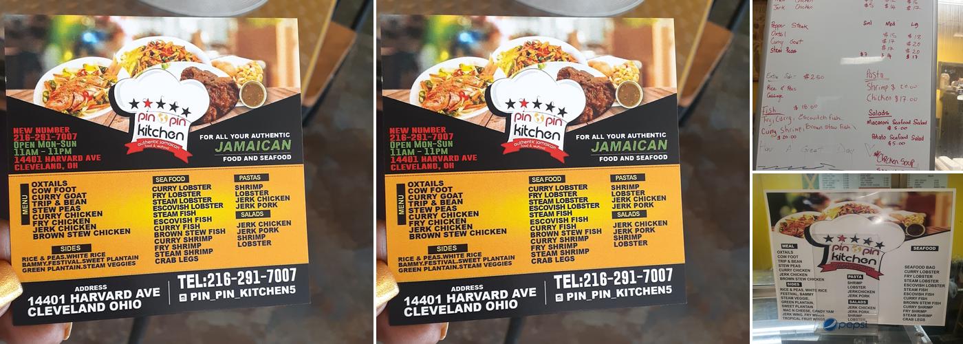 Pin pin's Kitchen - Jamaican restaurant Menu