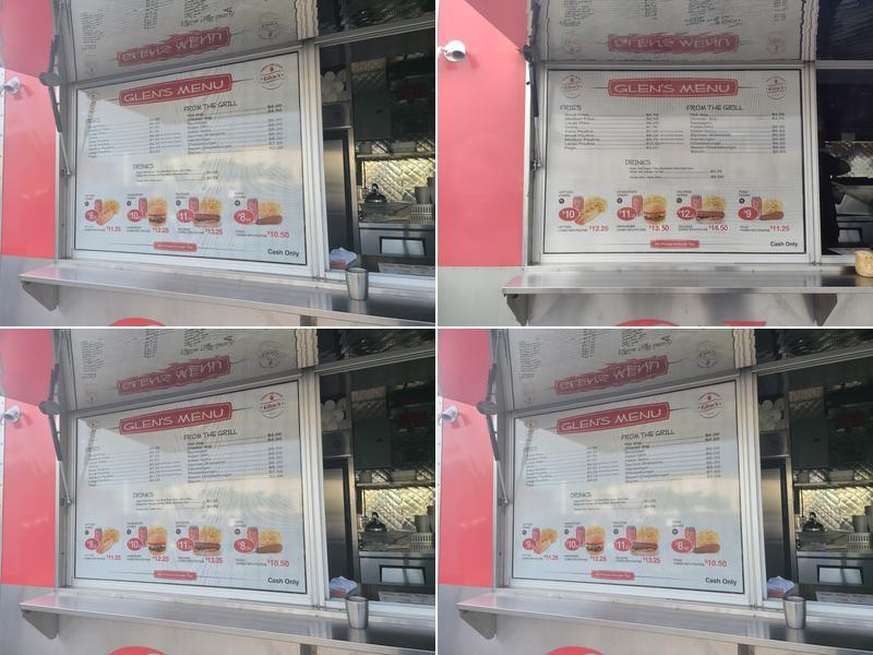 Glen's Chip Wagon Menu