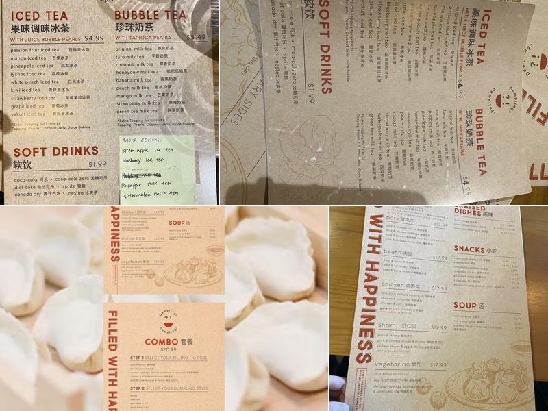 Dumpling? Dumpling! - Centrepointe Dr. Menu