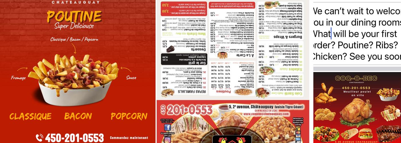 Coq-O-Bec Menu