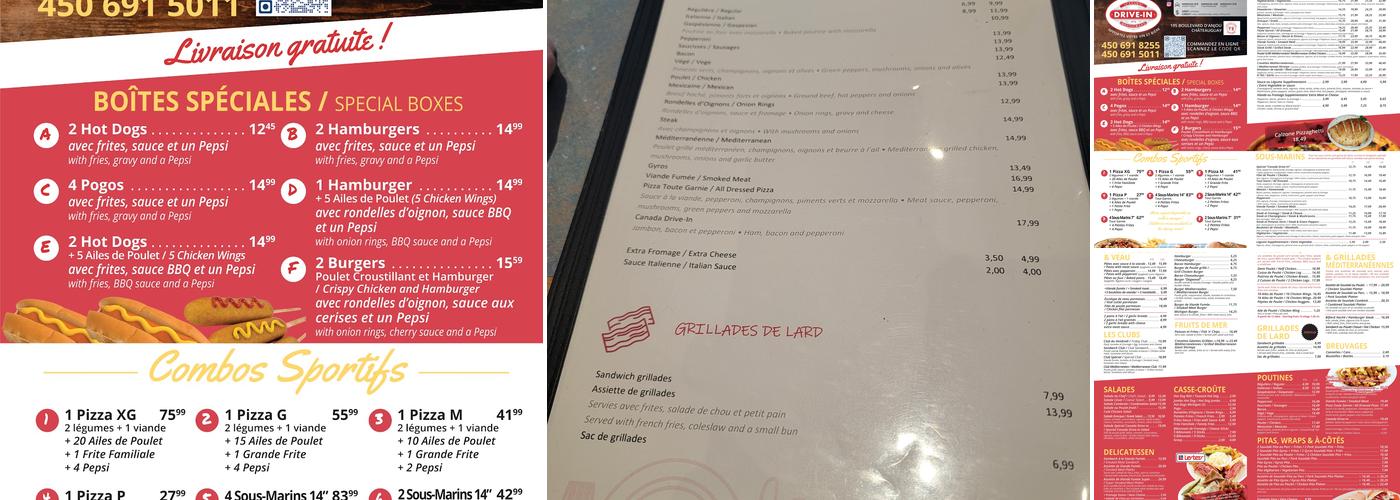 Restaurant Canada Drive-In Menu