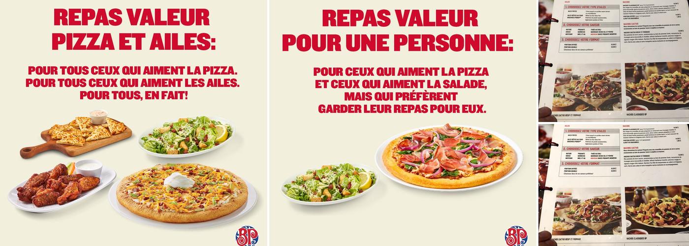 Boston Pizza Menu