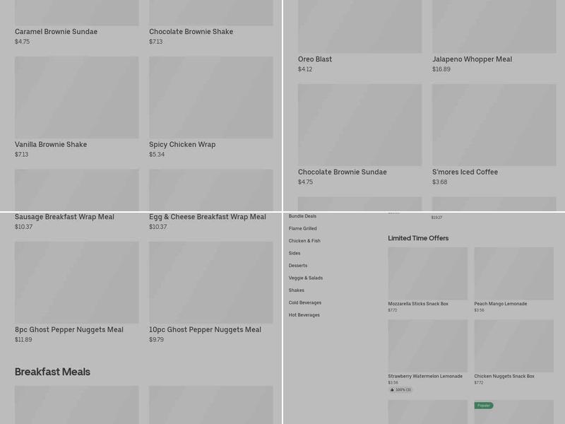 Burger King Menu