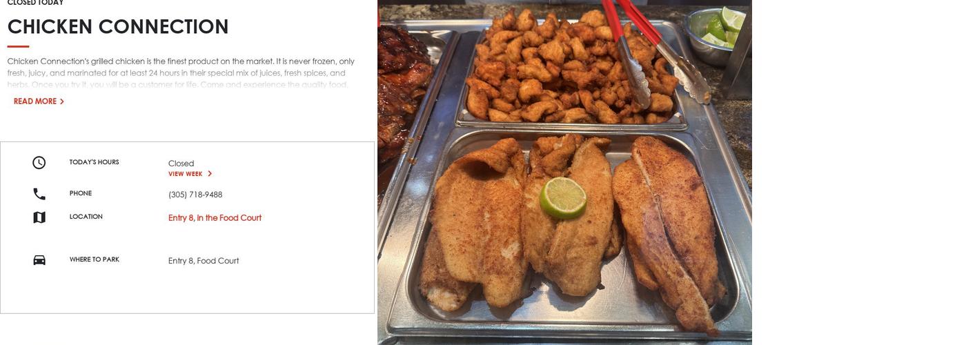 Chicken Connection Menu