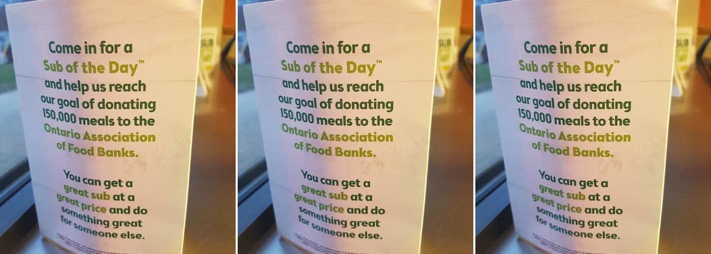 Subway Menu