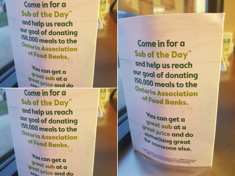 Subway Menu