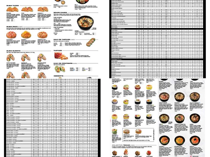 Sushi Shop Menu