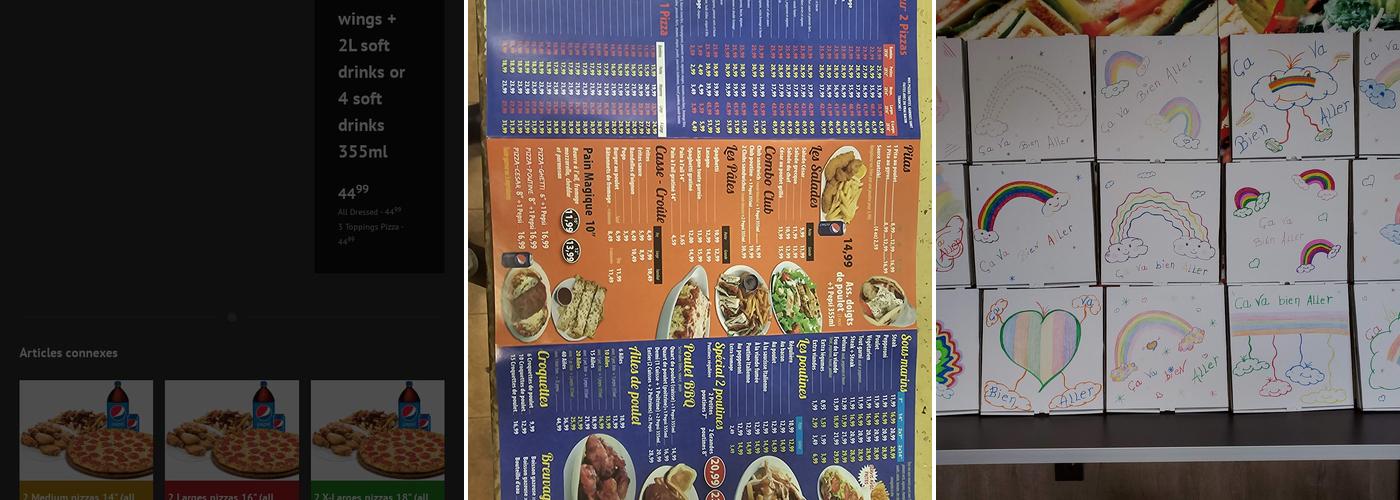 La Pizza et Cie Menu