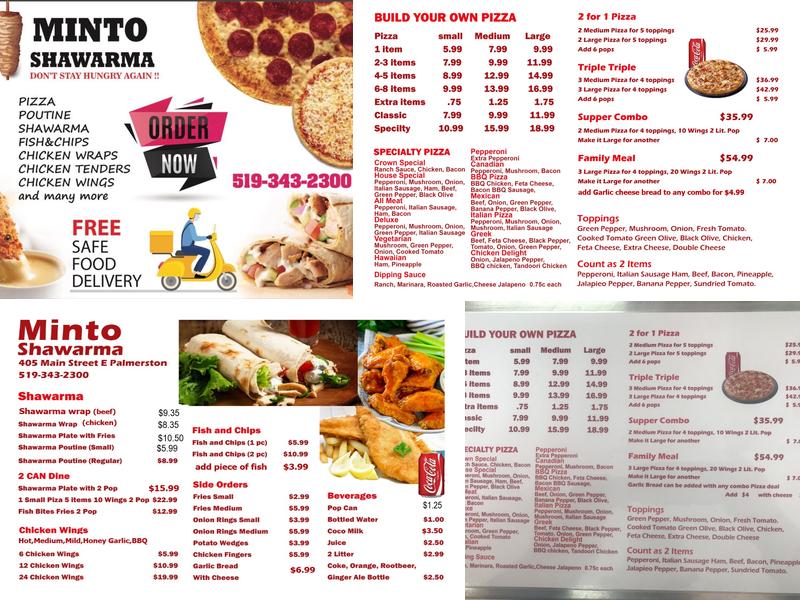 Minto Shawarma Menu
