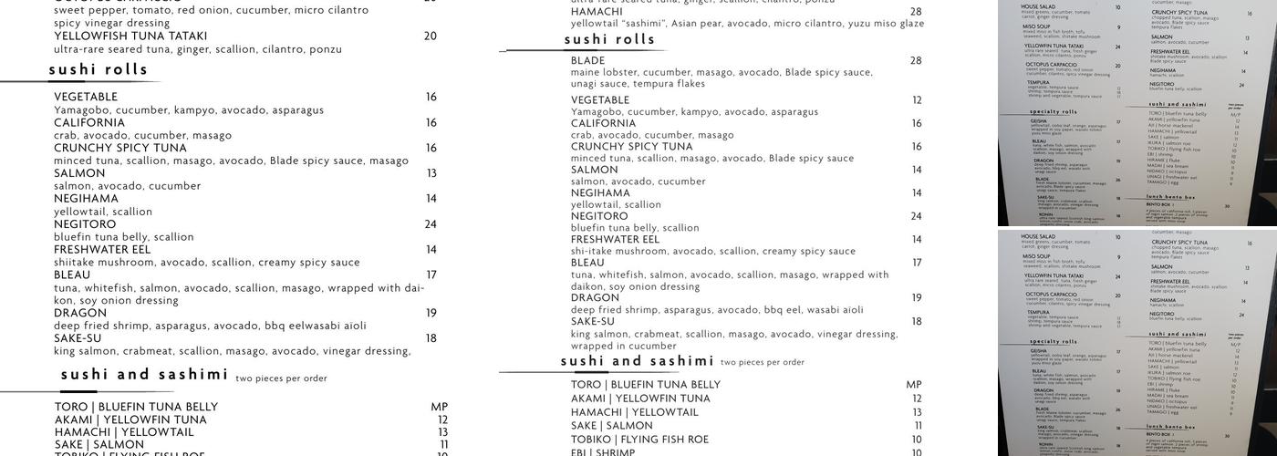 Blade Menu