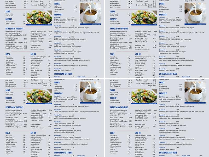Total Cafeteria Express Menu