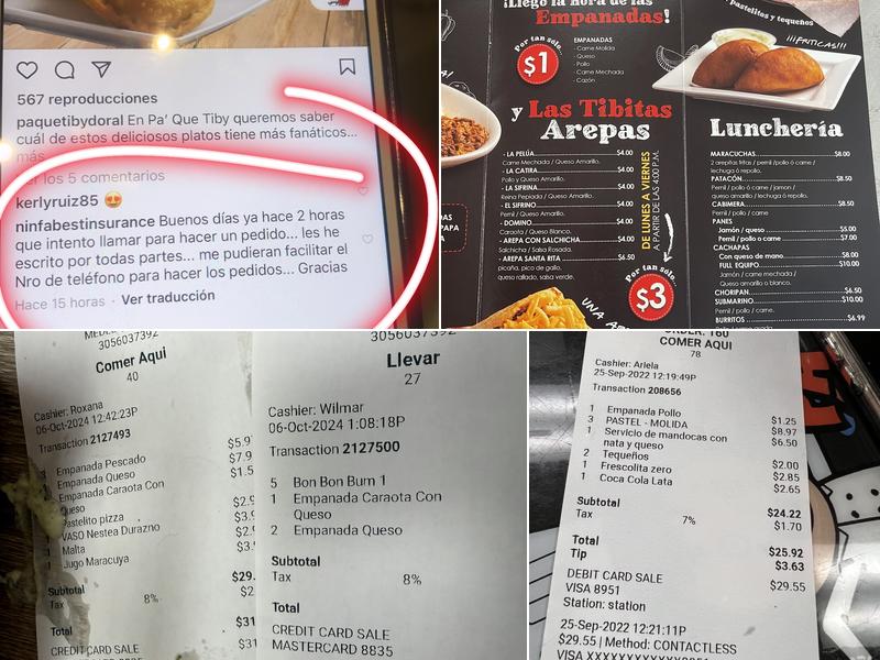 Pa ' Que Tiby Menu