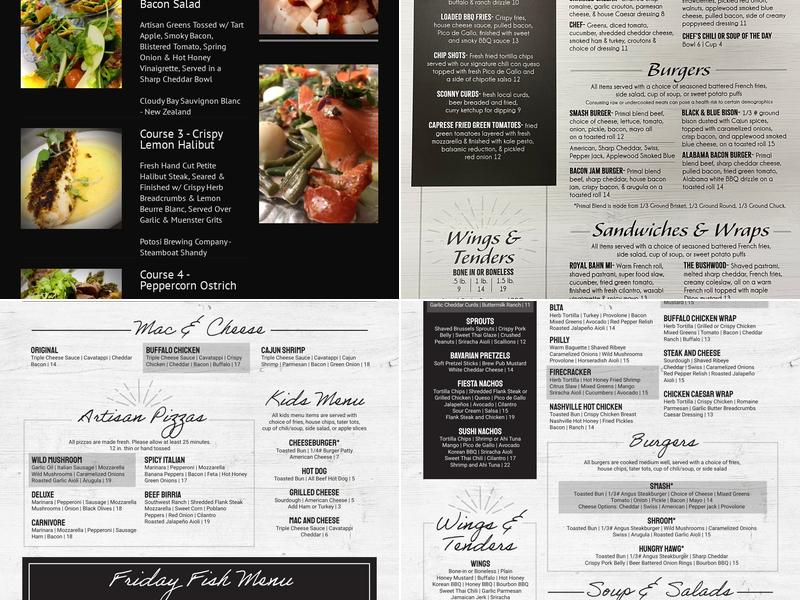 Royal St. Patrick's Golf Links Menu