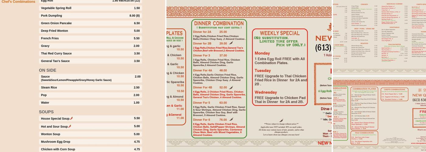 New Queen Restaurant Menu